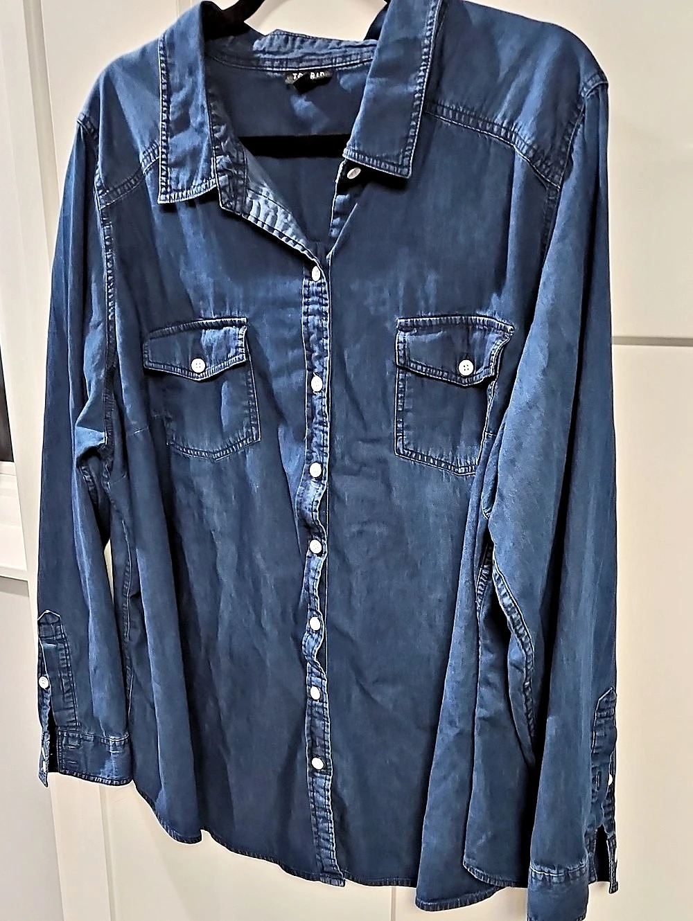 Torrid Blue Button Front Shirt Like New